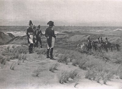 Napóleon felméri a La Manche-csatornát, illusztráció a 